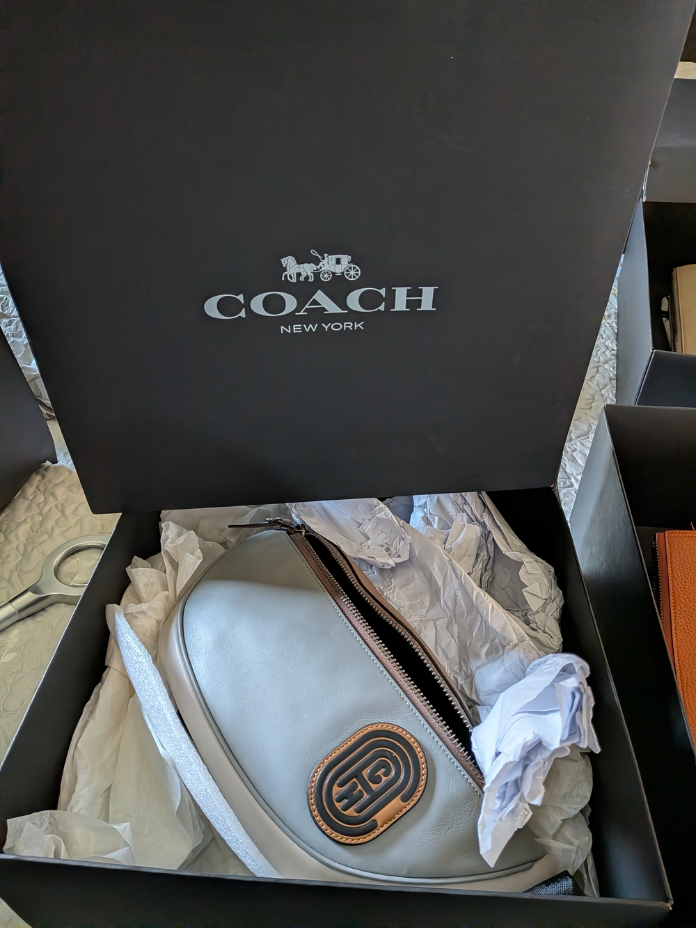 Coach Rivington Belt Bag In Colorblock Washed Steel UNISEXY - Picture 8 of 9